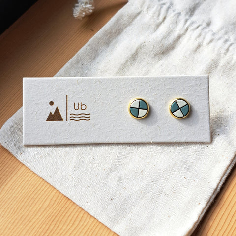 Quadra - Light Sage-Blue & Ivory