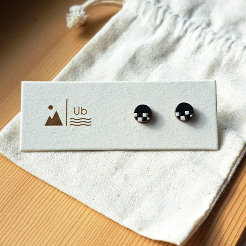 Small Colour Block - Checker - Black