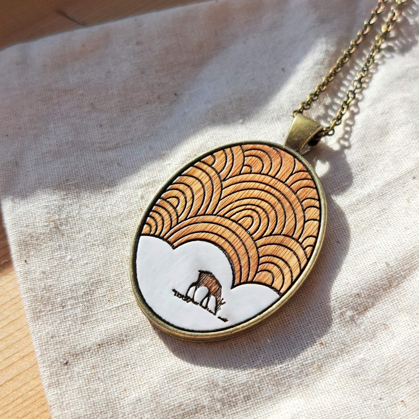 Geometric Deer - Canary Wood