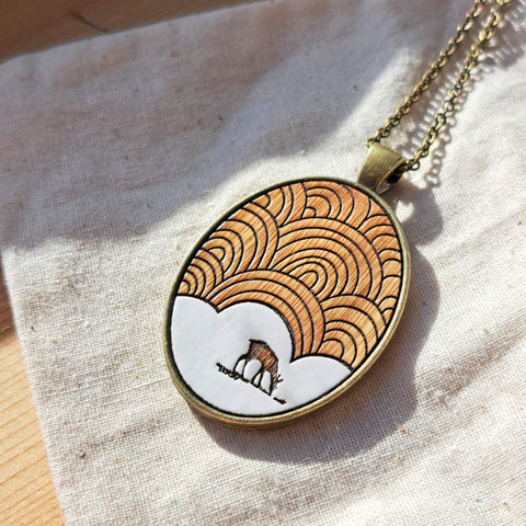 Geometric Deer - Canary Wood