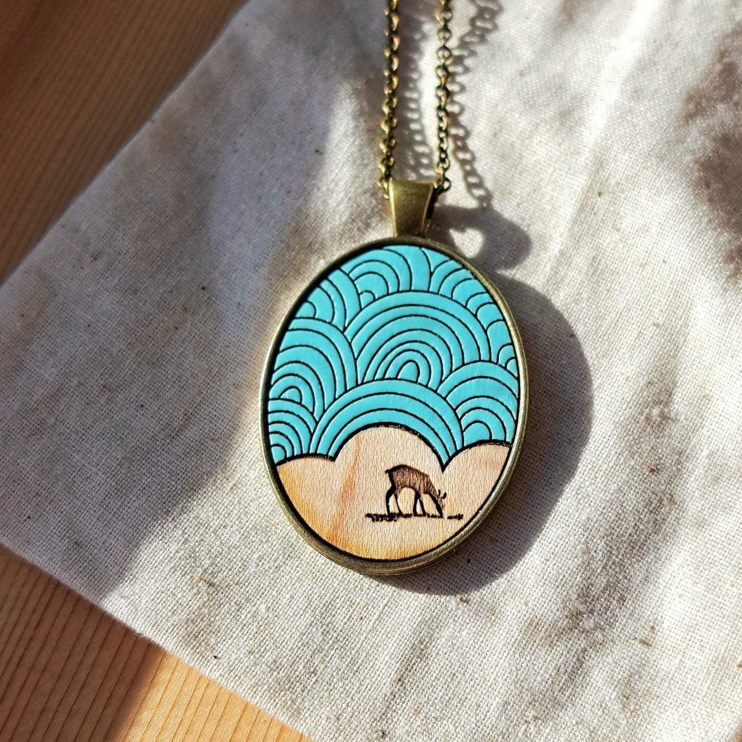 Geometric Deer - Mint