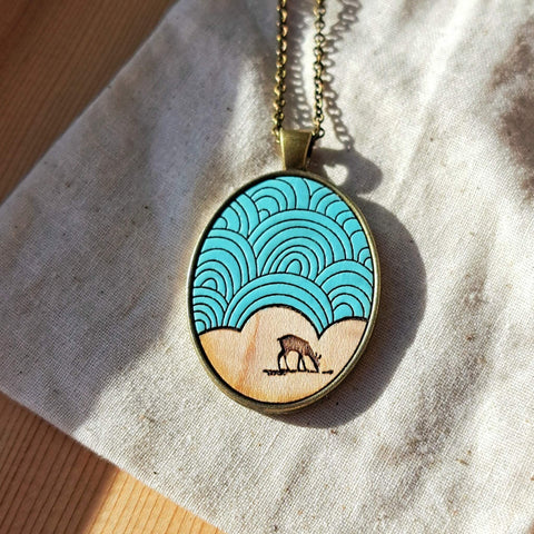 Geometric Deer - Mint