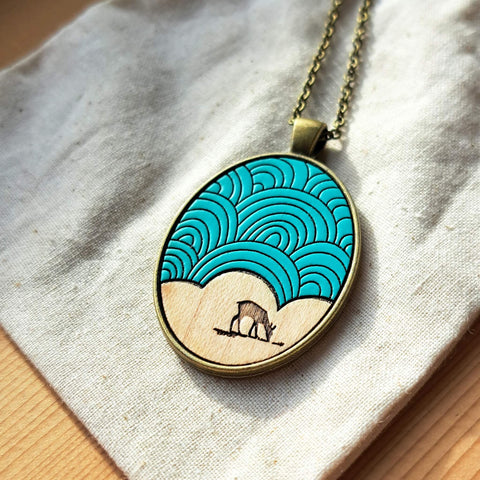 Geometric Deer - Turquoise