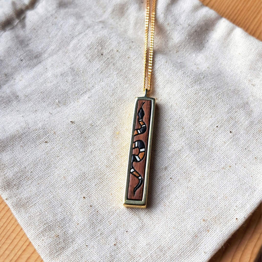 Serpent Necklace - Black (Sunset Back)