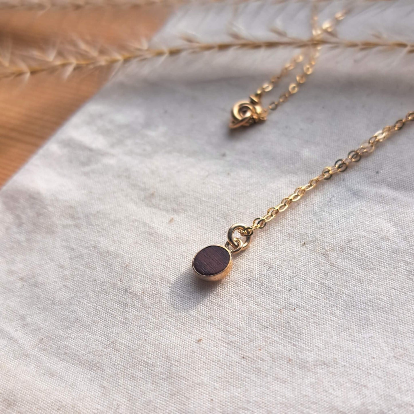 Gold Filled Cabochon (Mini) - Rosewood Inlay