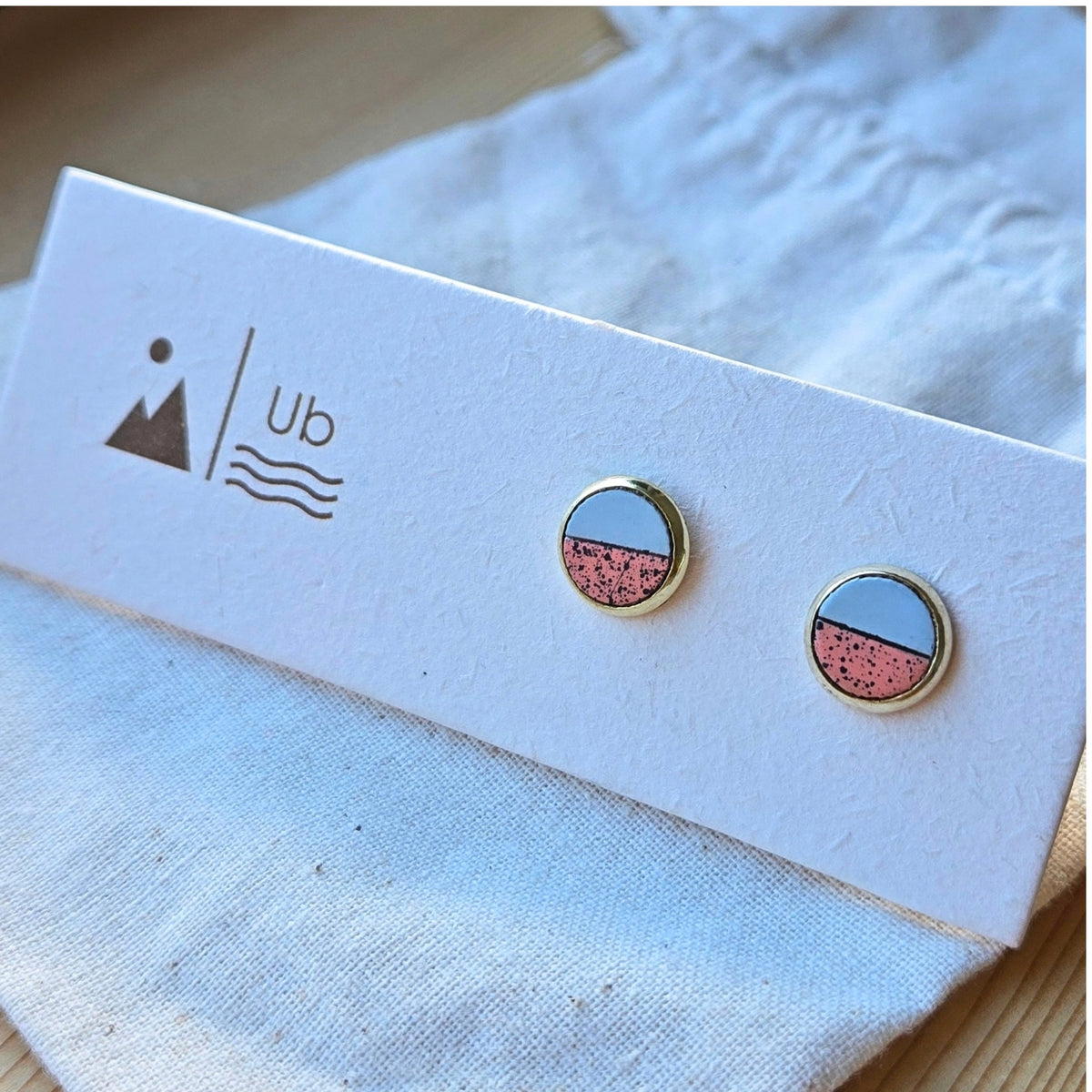Colour Block - Light Blue & Bright Coral Pink
