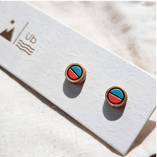 Colour Block Circle - Red & Teal