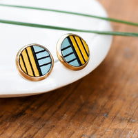 Jana - Sage Blue & Mustard