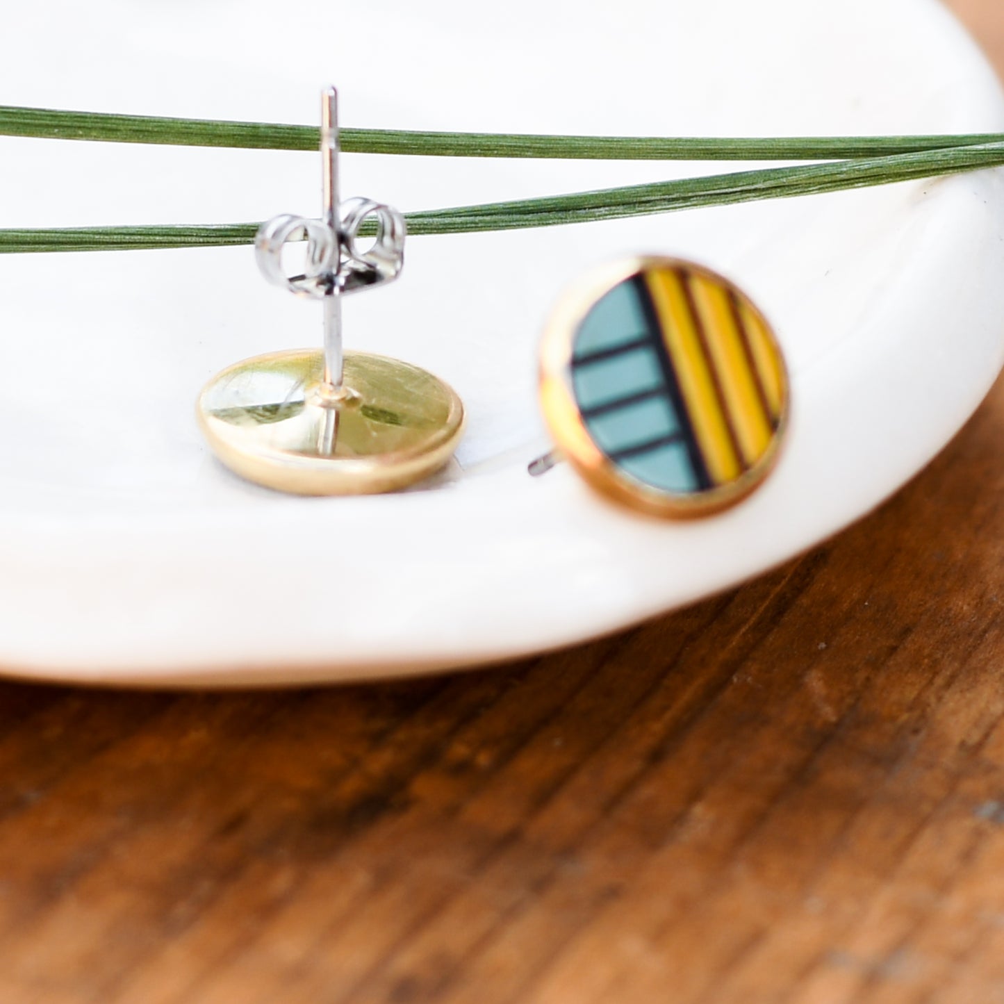 Jana - Sage Blue & Mustard