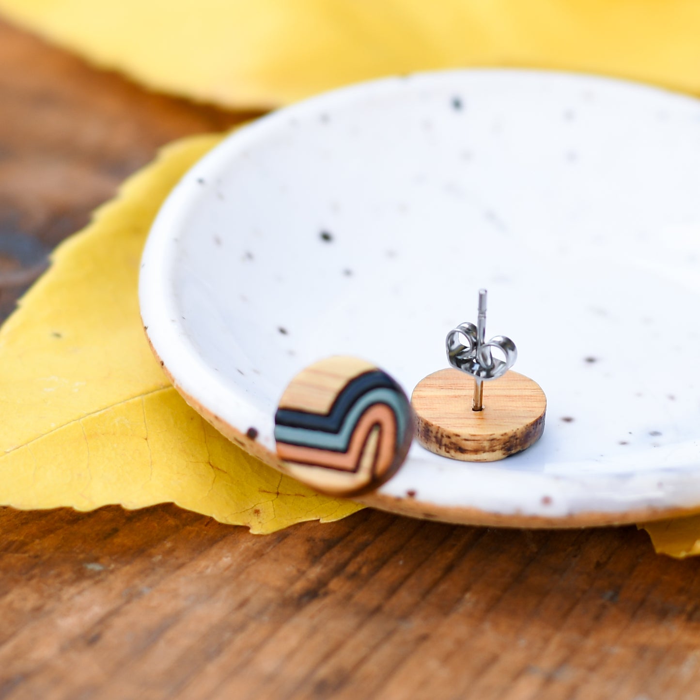 Lani - Canary Wood, Black & Burnt Orange