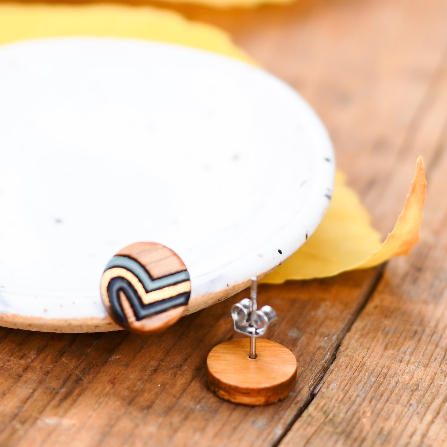 Lani - Stained Canary Wood, Black & Gold