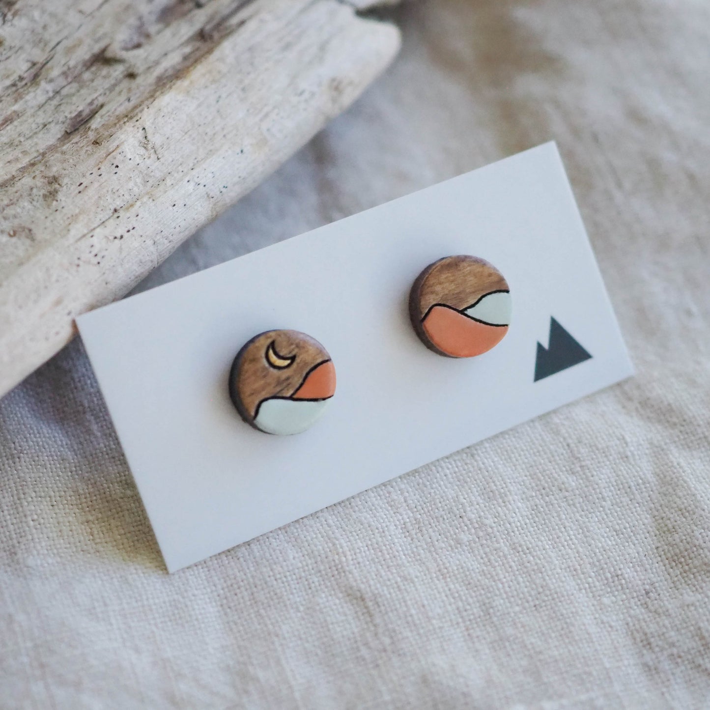 Moonrise Kingdom - Stained Wood & Light Blue
